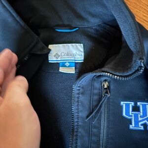 Columbia Black Jacket with Blue Emblem